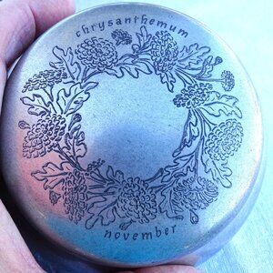 Vintage Kirk Stieff Pewter Velvet Lined Trinket Box